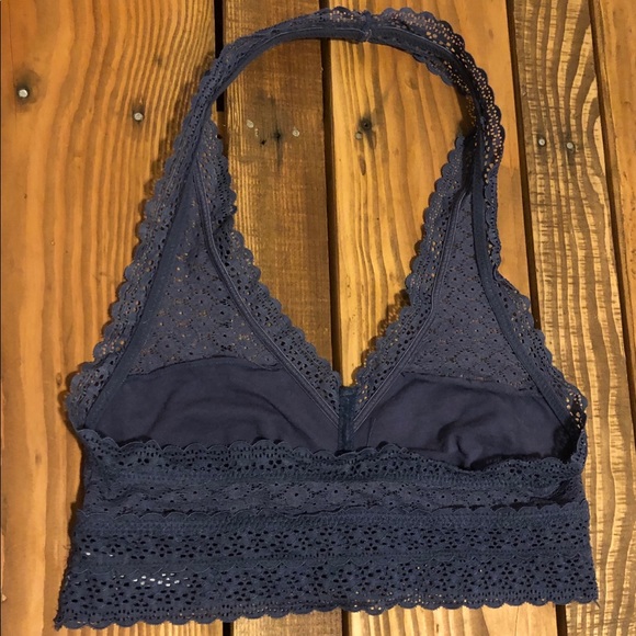 Aerie size small blue lace halter bralette - Picture 7 of 7